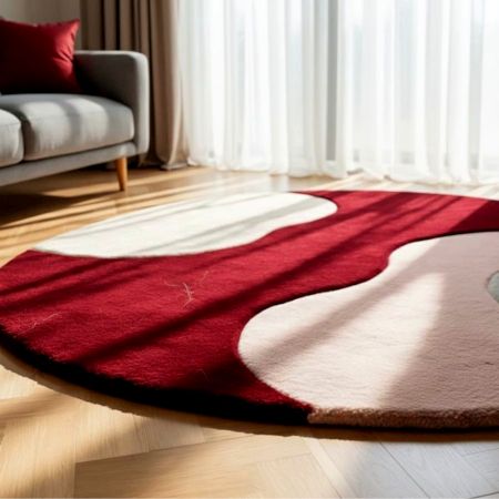 Handtufted Elegant Wool Rug for Home Styling Crimson Rug